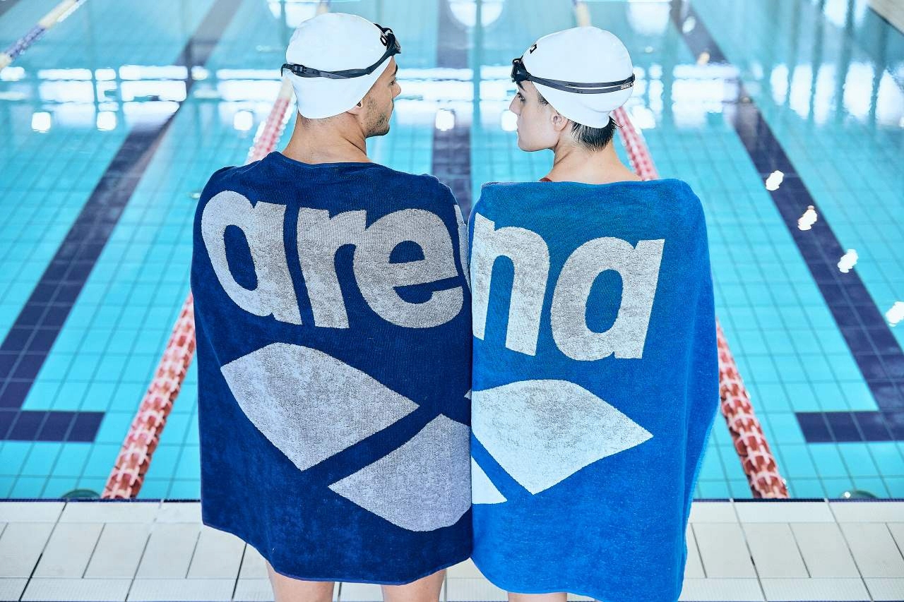 Ręcznik kąpielowy na basen plażę bawełniany Arena Pool Soft Royal 150x90cm Długość 150 cm