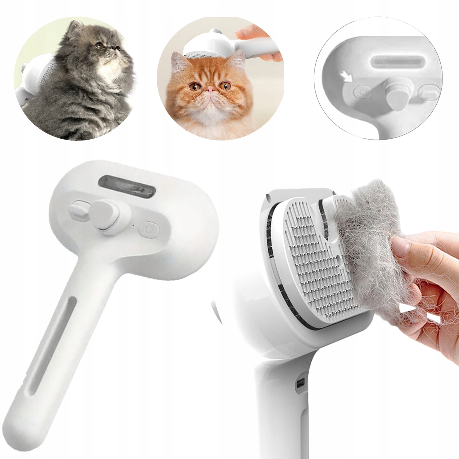 Levně Přenosný Hřeben Pro Zvířata S Párou Pro Snadné Česání A Péči O Srst V Domácím Prostředí