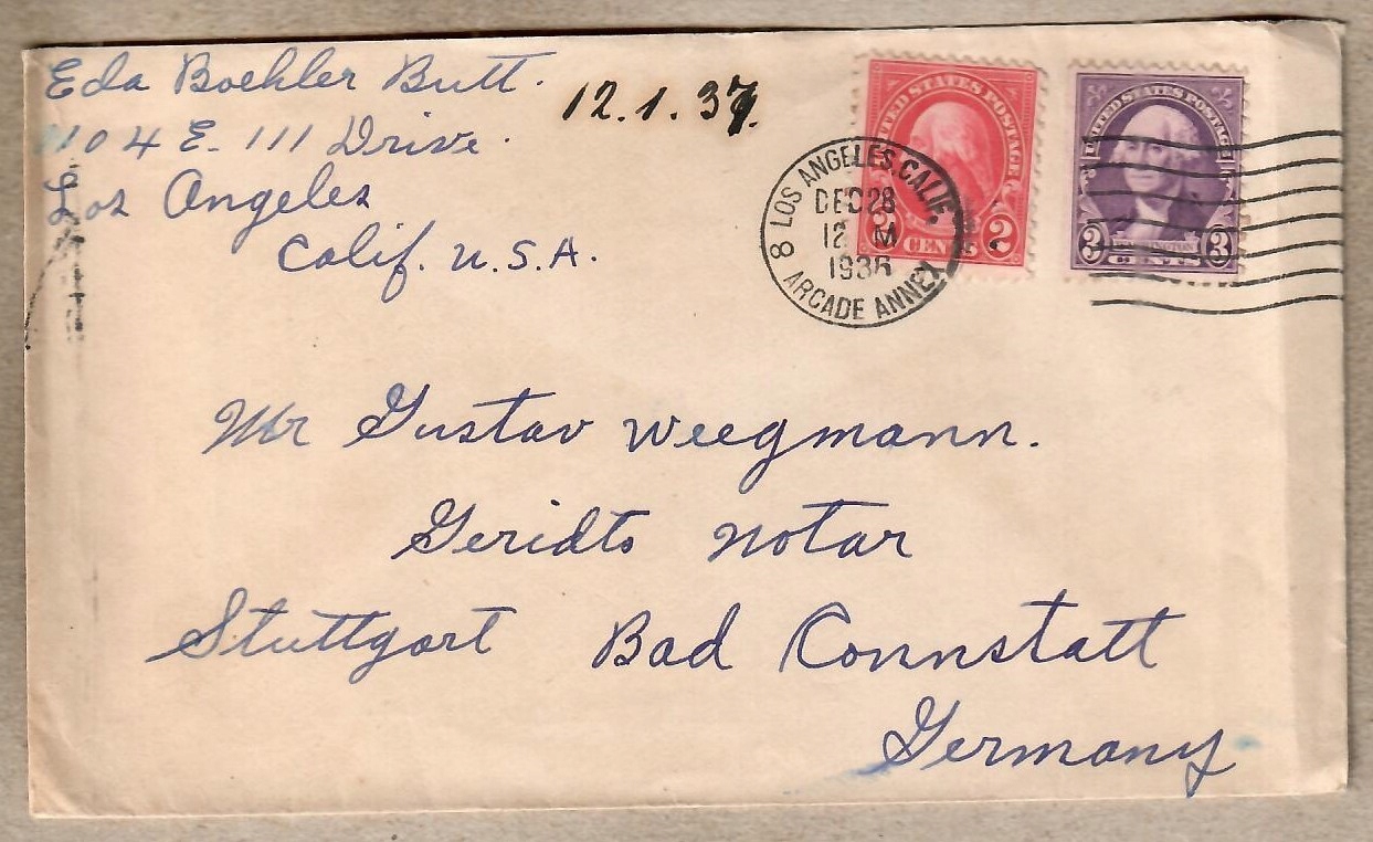 USA, 1936 r. koperta