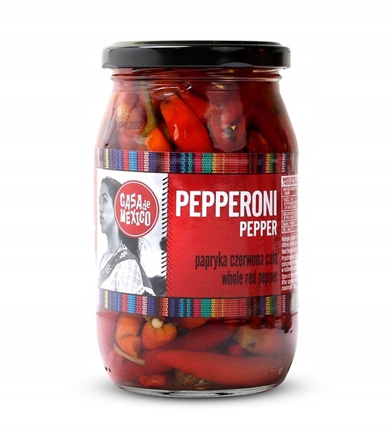 Levně Červená paprika baby celá 325 g Casa de Mexico