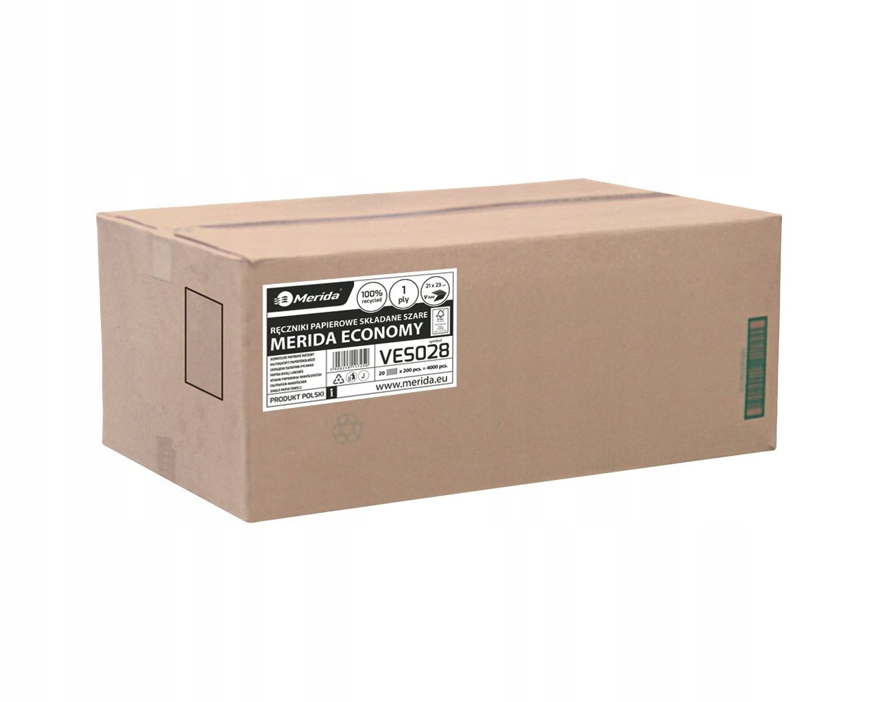 Levně Papírové ručníky skládací do V, jednovrstvé, šedé, kartonové, 4000 Ks