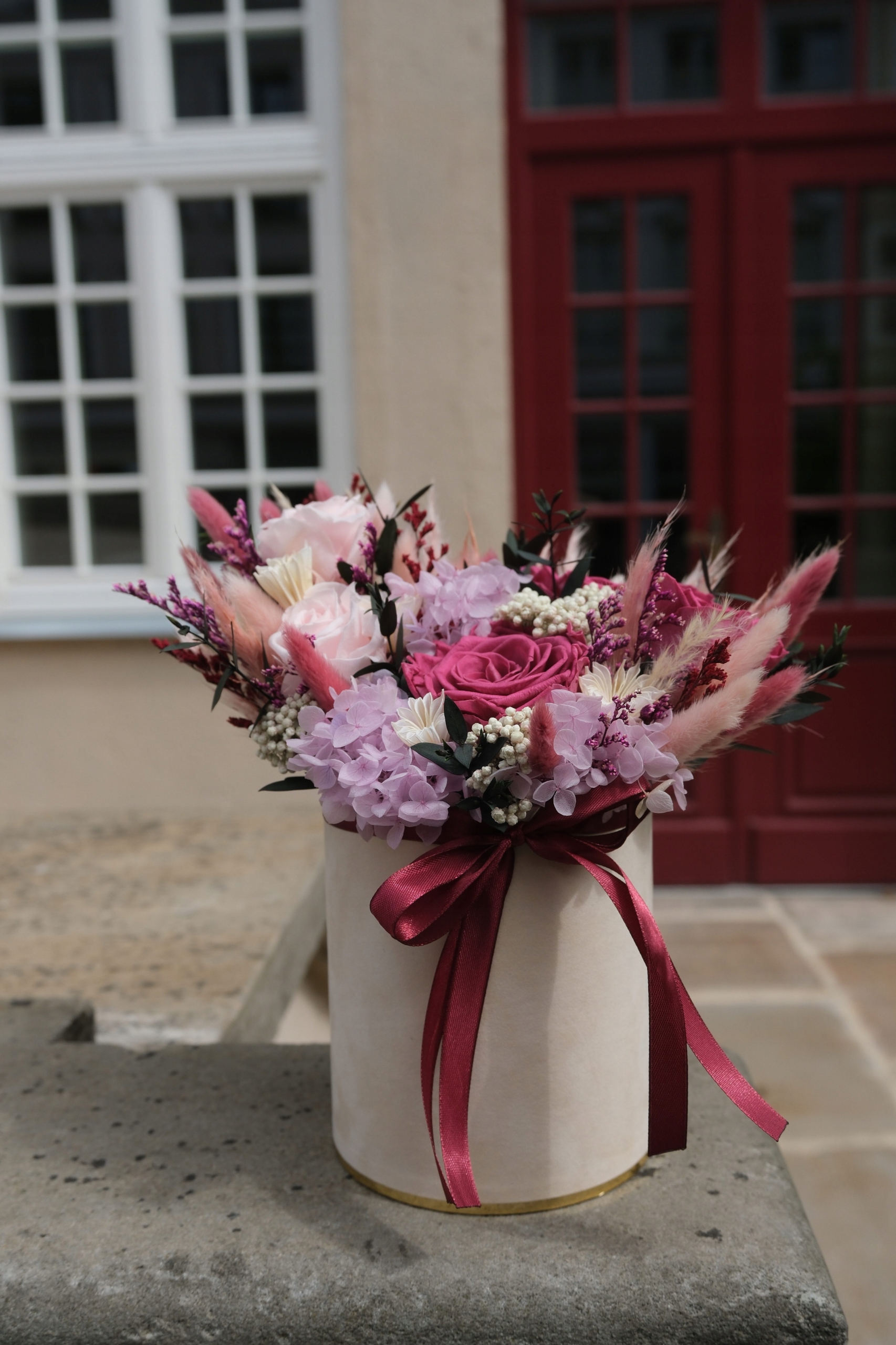 FlowerBox ako darček zo sušených kvetov, večná kytica, kvety v krabici