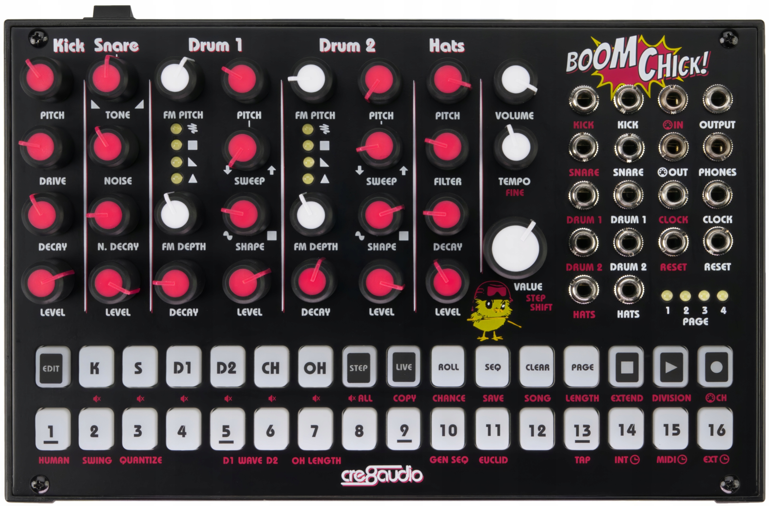 Cre8audio Boom Chick Analogový Bicí Stroj
