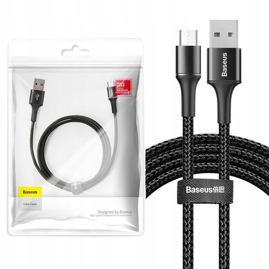 

Kabel Baseus Halo Micro Usb Dioda Led Nylon 2A 2M