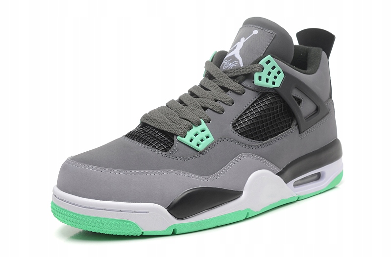 Buty Sportowe Męskie NIKE AIR JORDAN 4 GREEN GLOW 308497-033 Grey Black 43 Marka Air Jordan