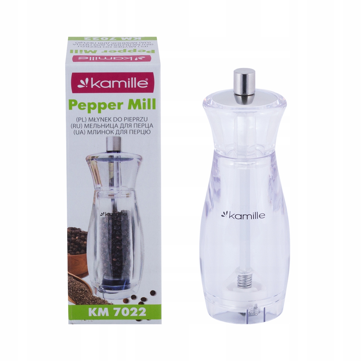 Młynek do pieprzu i soli ręczny KAMILLE Kod producenta 7022