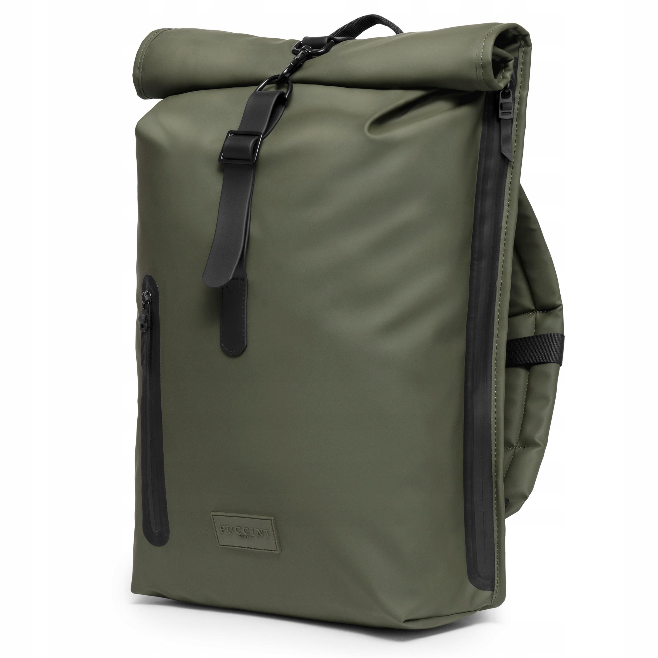 Plecak Miejski Wodoodporny Rolltop Na Laptopa 15'' Zielony Puccini PM9030-5