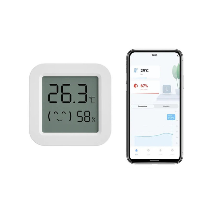 TERMOHIGROMETR Czujnik z Funkcją Odczytu przez Telefon i BT v5.0 Tuya SMART Marka bez marki