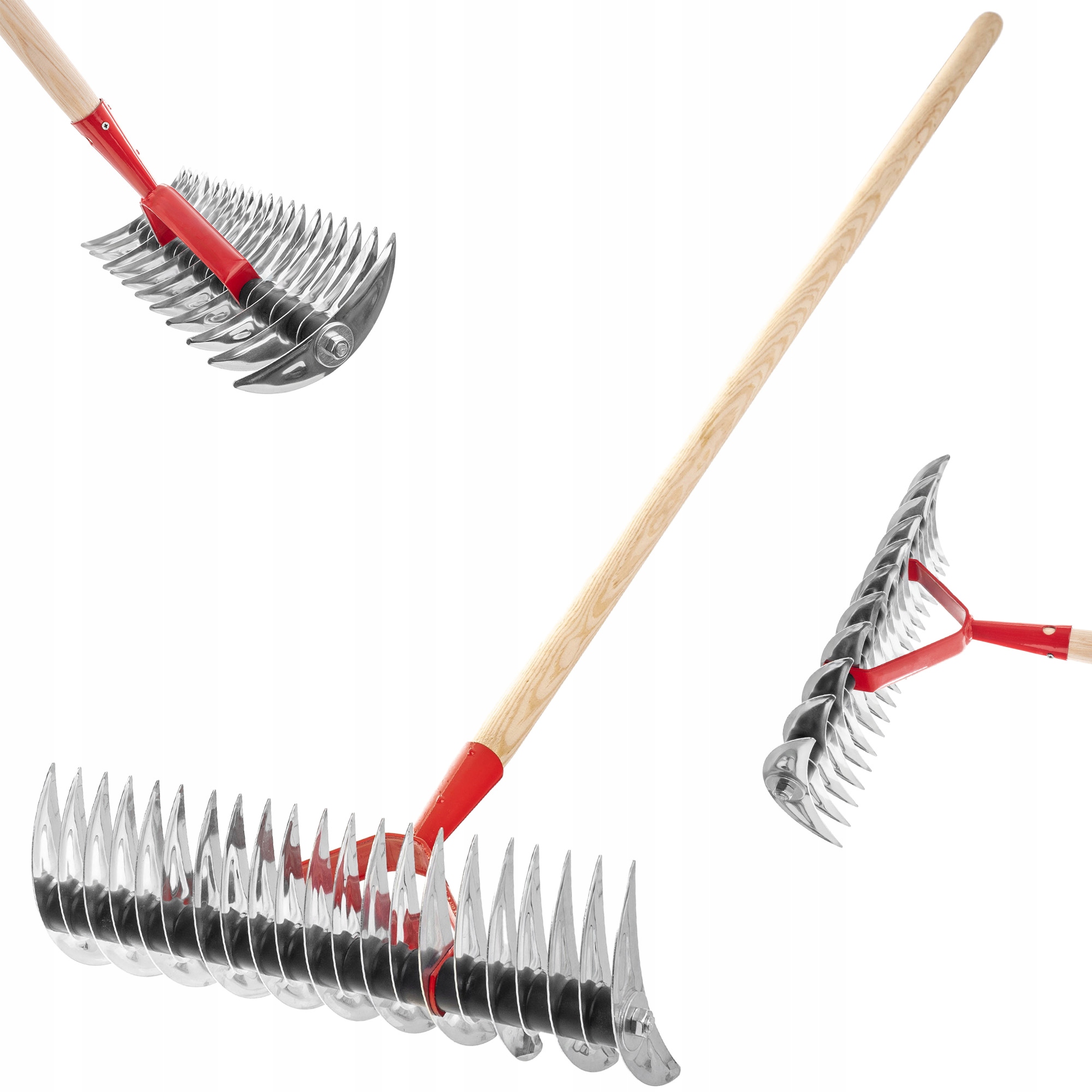 Ruční Vertikutátor Na Trávy, Oboustranný, Silný, S Násadou