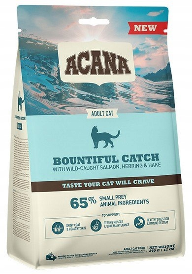 Levně Acana Bountiful Catch Cat & Kitten 1,8 kg Krmivo pro kočky a koťata s rybou 1,8kg