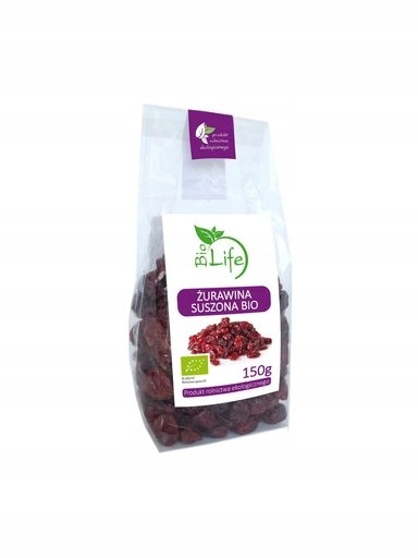 4x Biolife Sušené brusinky ekologické Bio 150 g