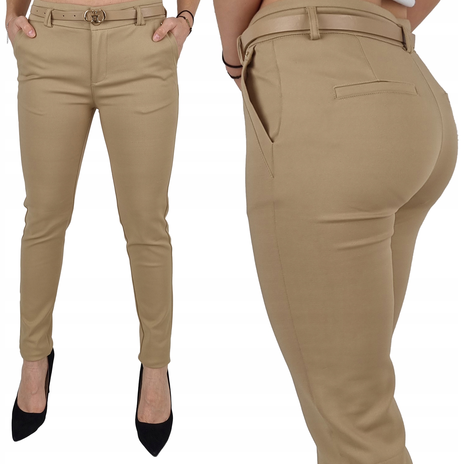 Spodnie Damskie Cygaretki Freesia Pasek