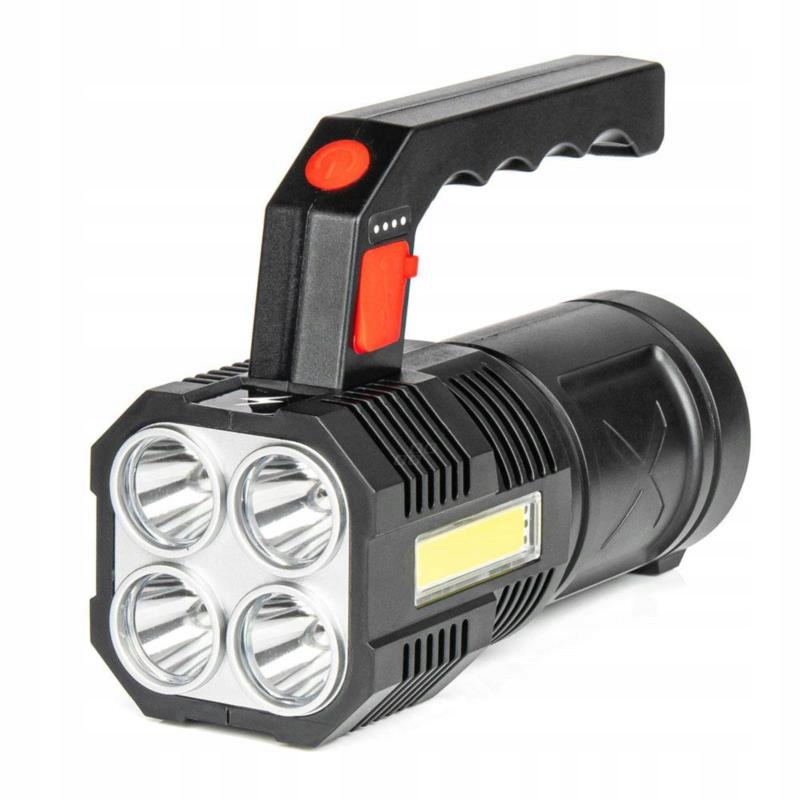 Amio Latarka 4LED+COB, 18650mAh