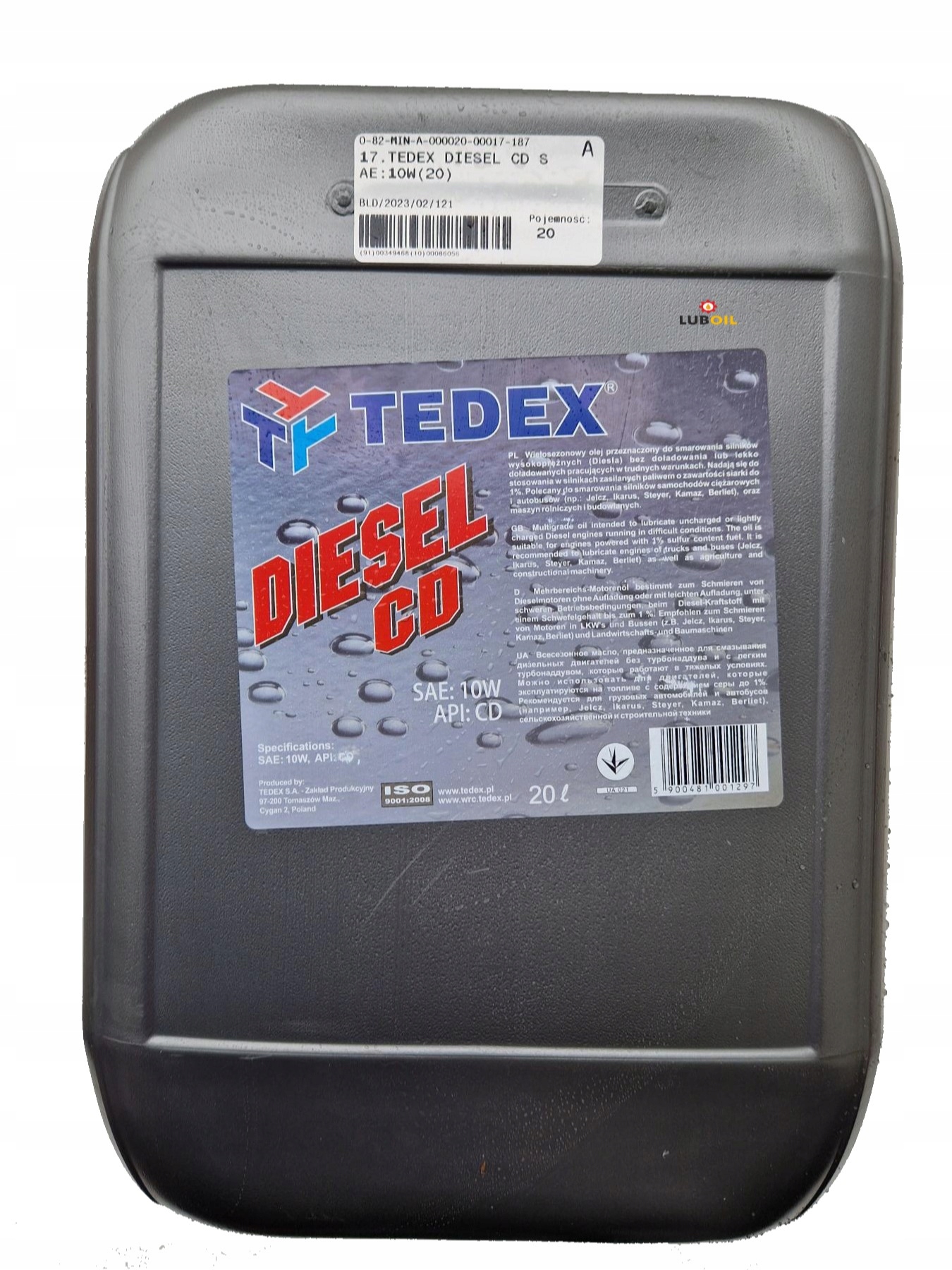 Olej Silnikowy Tedex Diesel CD 10W 20L