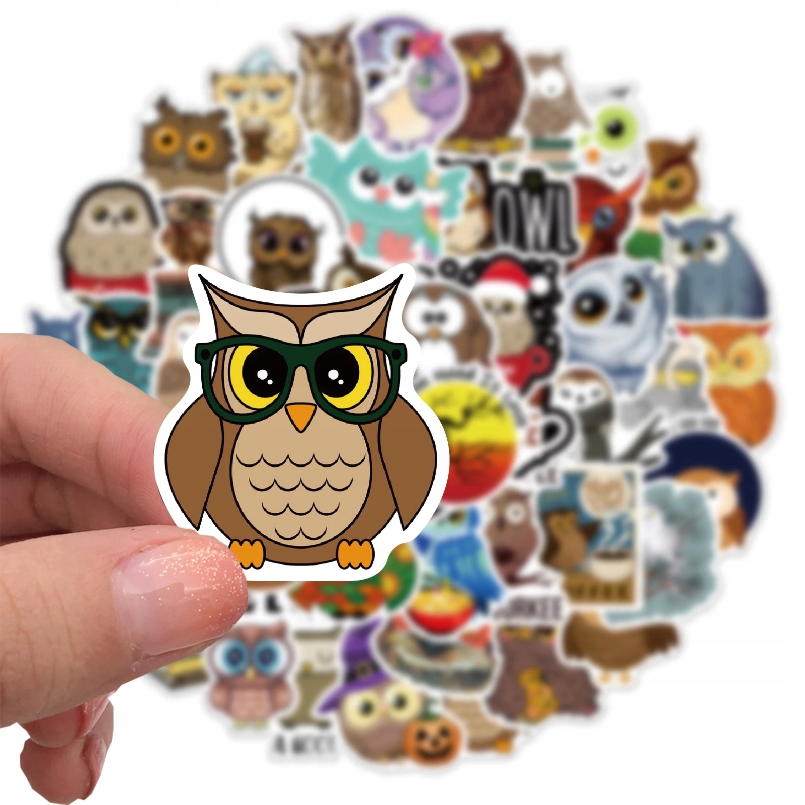 

Zestaw Naklejek Wodoodpornych MIX Sowa 50 szt
