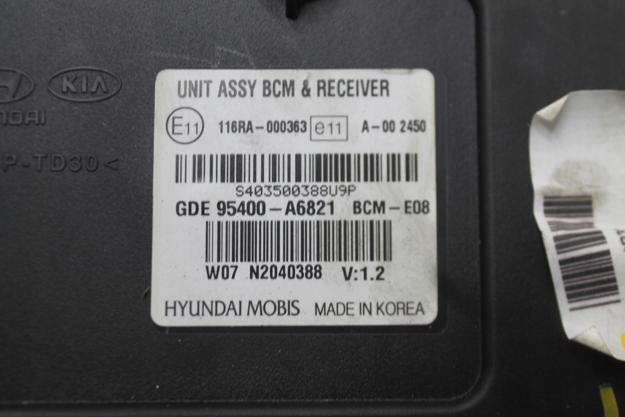 module control unit BCM 95400-A6821 HYUNDAI I30 II 1.6 CRDI 11-17