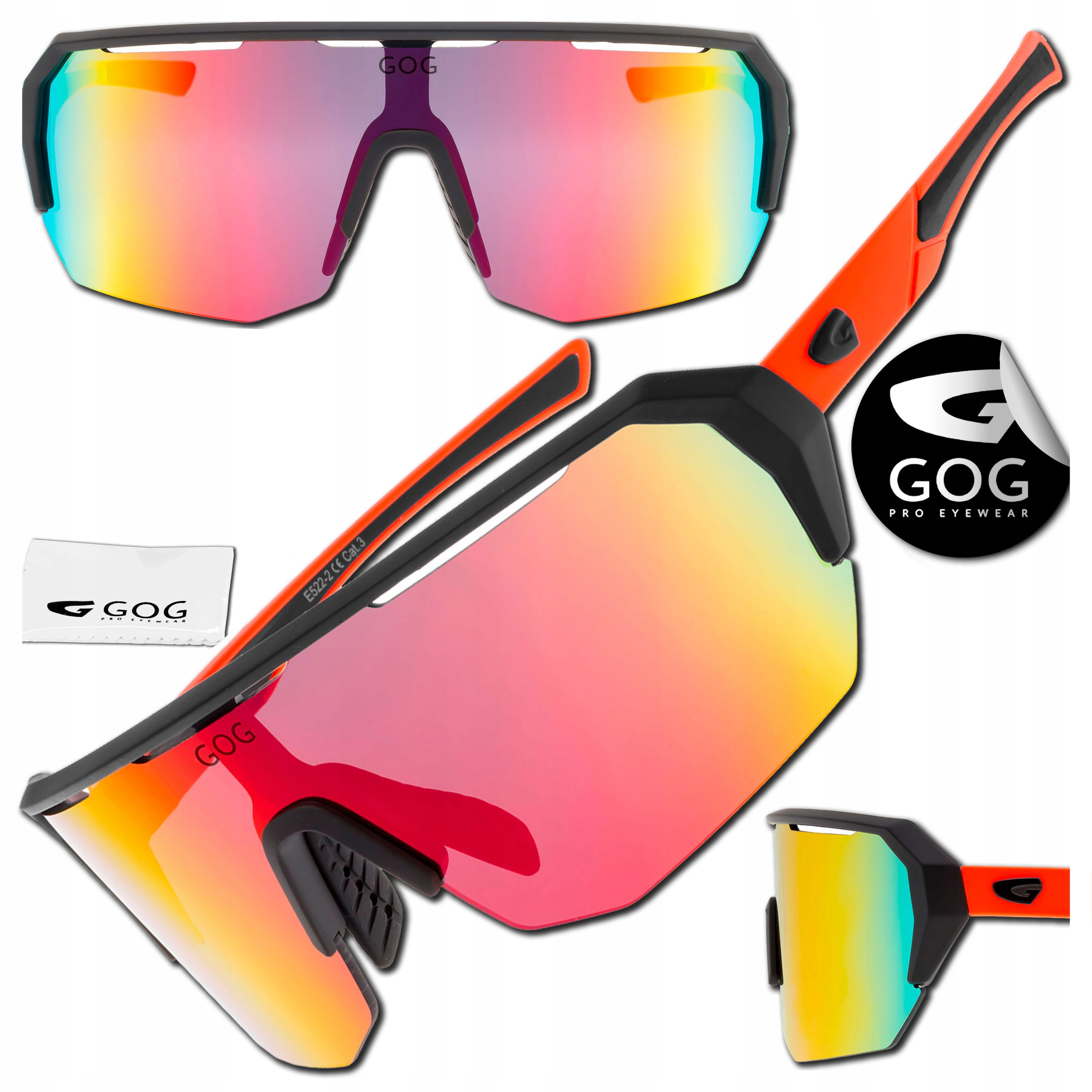 Sportovní Cyklistické Brýle Gog Bragi E522-2, Velké Sluneční Sklo