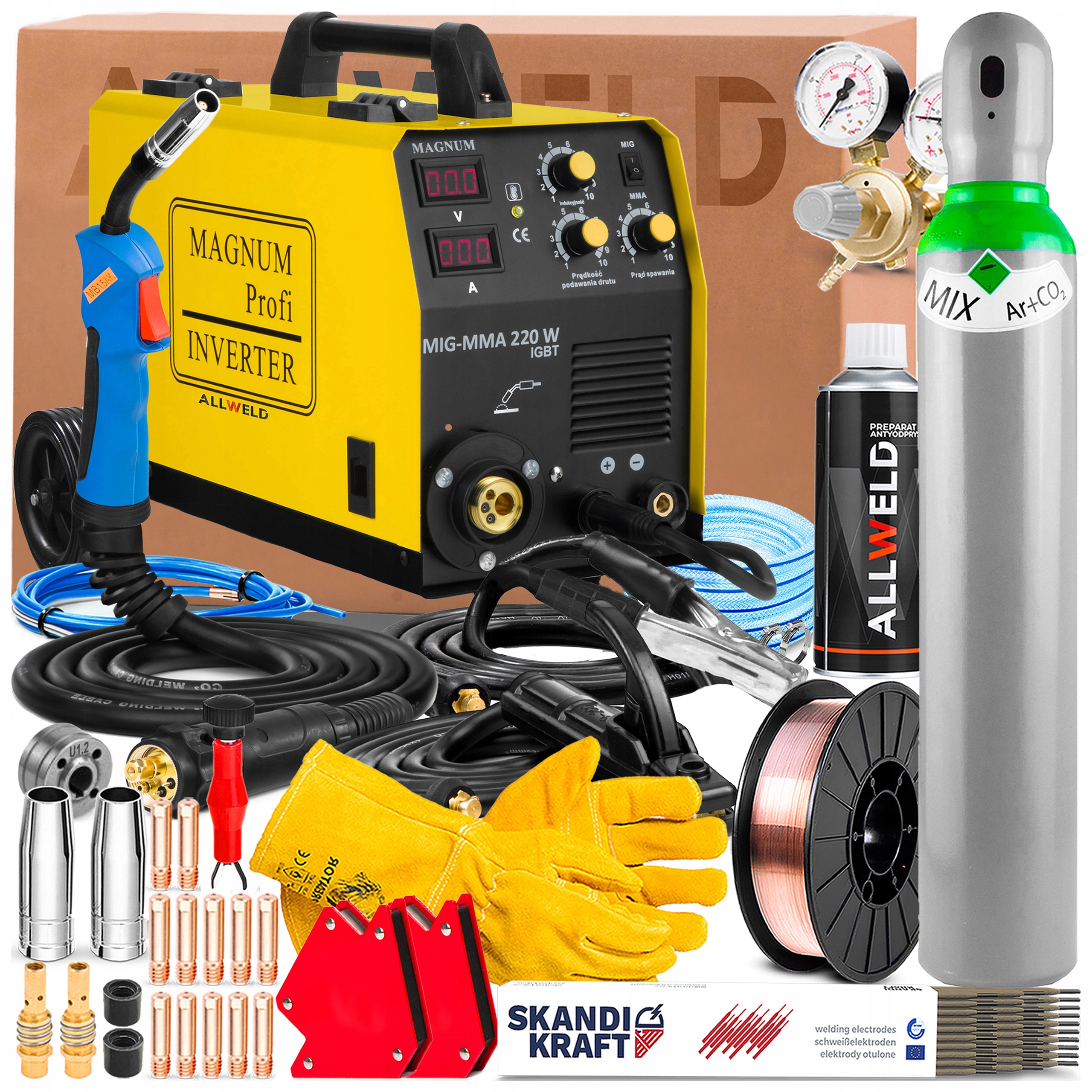 Invertorová Svářečka Magnum Mig-mma 220W 230V 200A Flux Pro Ocel A Hliník
