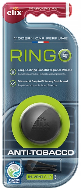 MB ELIX RINGO Anti-tobacco zapach do samochodu montowany na nawiew