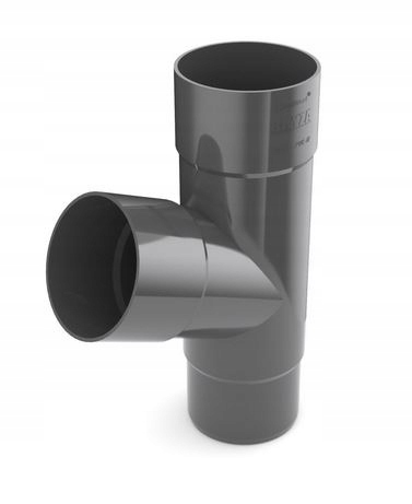 Trójnik Rury spustowej rynny BRYZA 90 mm GRAFIT