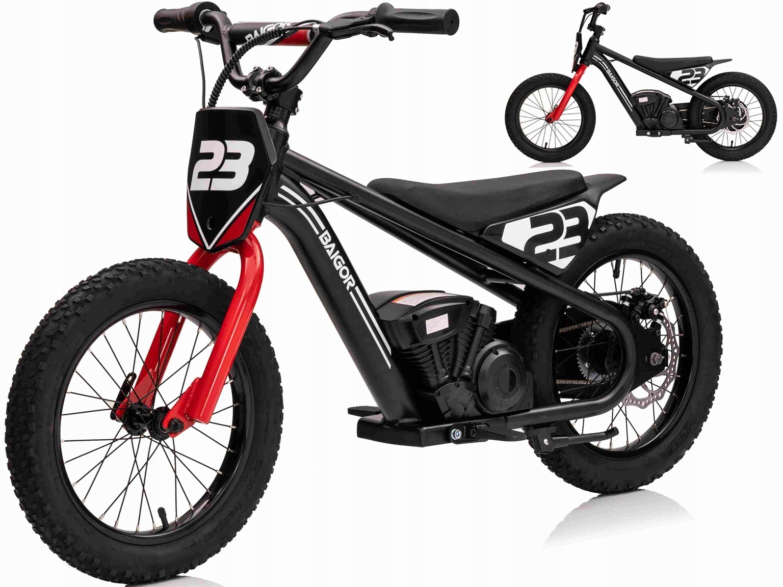 duży mocny motor na akumulator Baigor dla dzieci Silnik 250W motorek