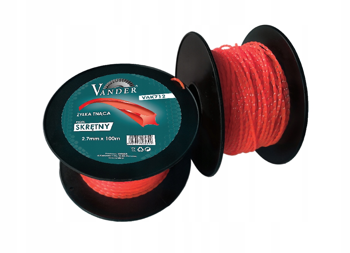 

Żyłka tnąca do kos i podkaszarek 2,7mm/100mb VAK71