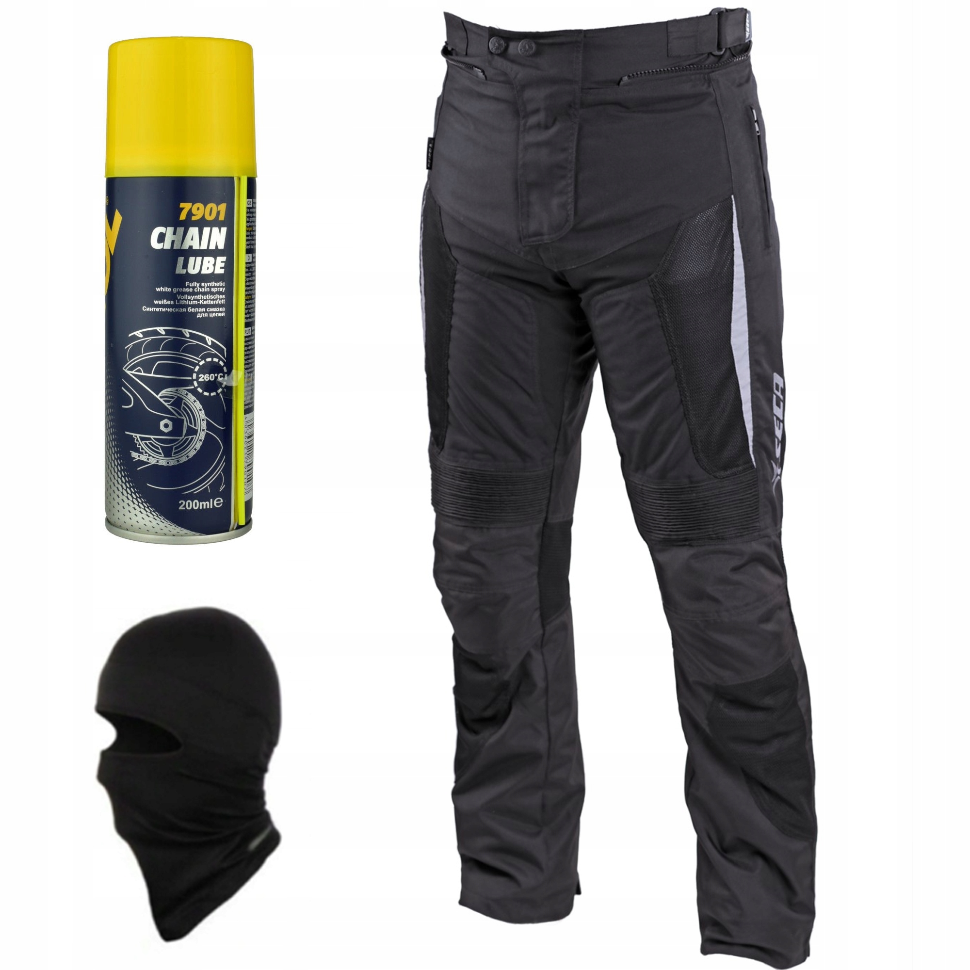 SPODNIE MOTOCYKLOWE HYBRID II BLACK M