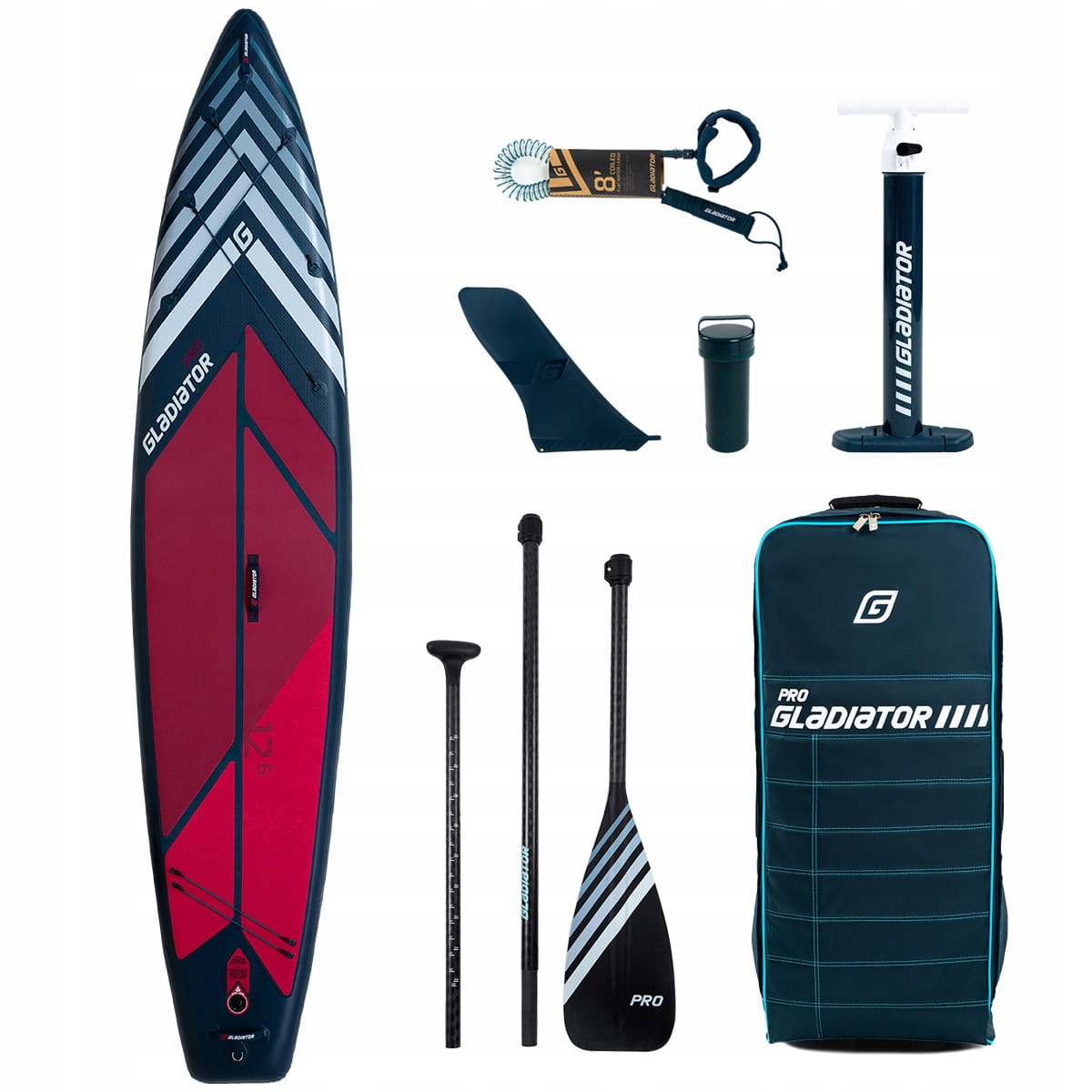 Deska SUP GLADIATOR PRO 12'6 Touring z wiosłem