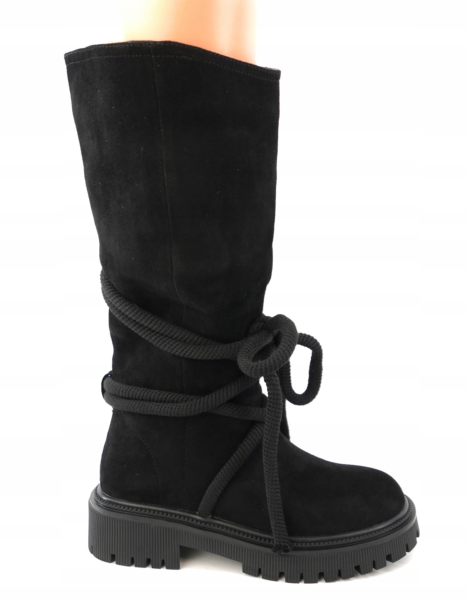 Seastar Černé Kozačky Před Kolena R36