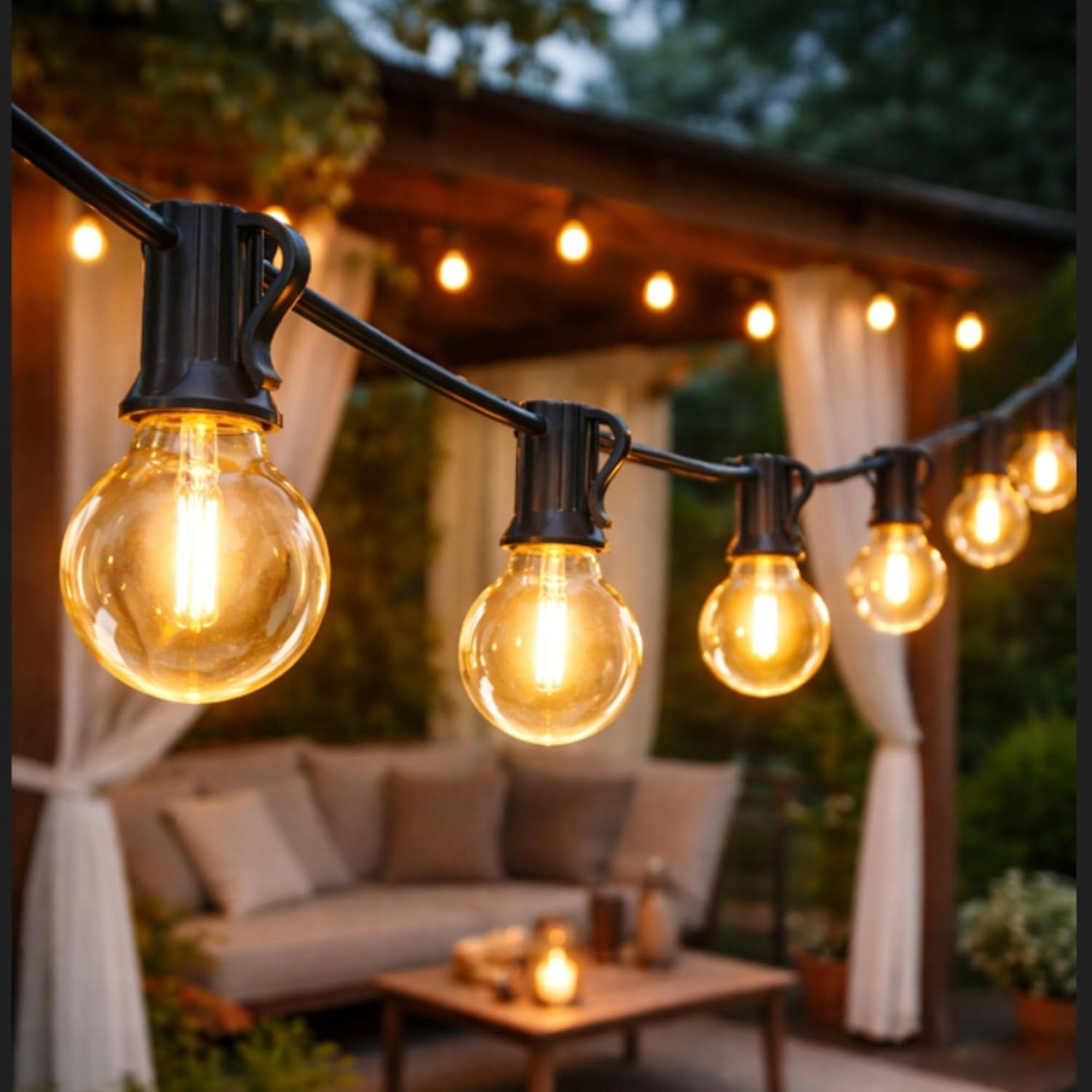 Led Girlanda 10 M 15 Žárovek Dálkový Ovladač 9 Režimů IP44