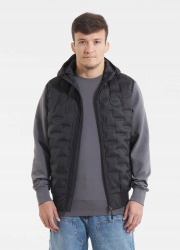 Vesta/Bunda Bez Rukávů Pit Bull Hooded Eclips Black