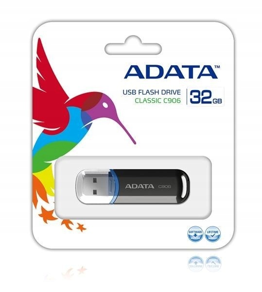 Adata Usb pendrive C906 32GB Fekete (AC906-32G-RBK)