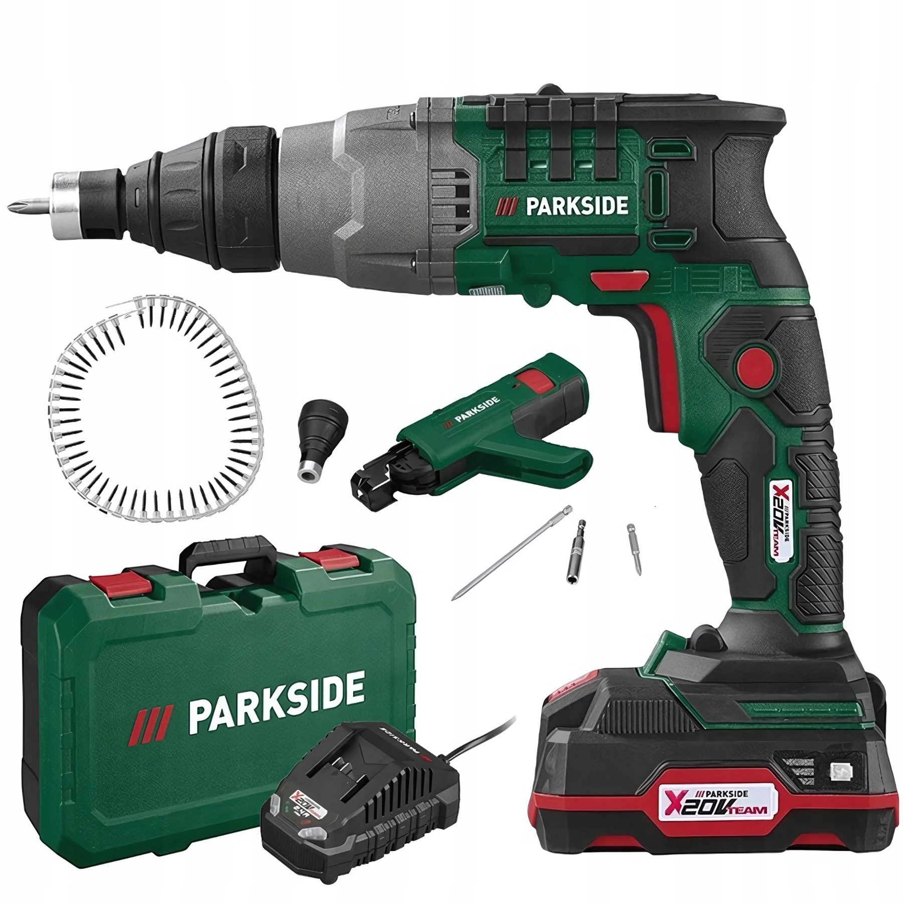 Wkrętarka do suchej zabudowy Parkside Tbsa 20-Li A1 akumulator, ładowarka