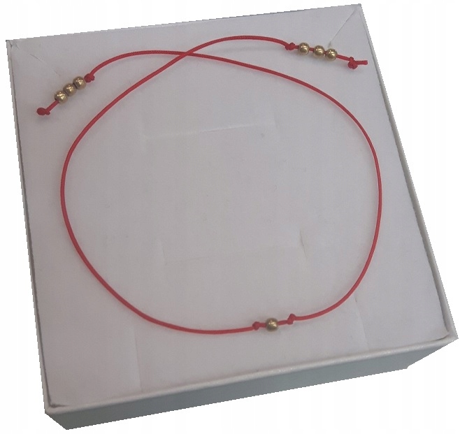 

Złota bransoletka szczęścia sznurkowa Srebro 925