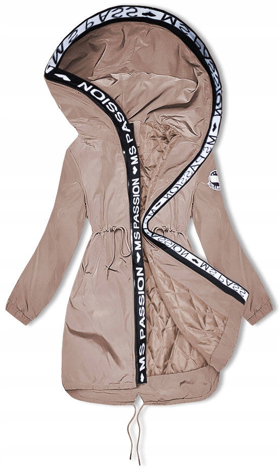 Tenká Bunda S S Kapucí 1811-1 Béžová 50