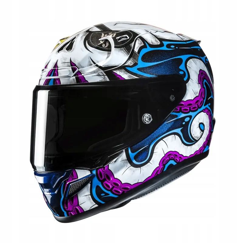 Integrálna športová motocyklová prilba Hjc Rpha 12 Kraken White/Blue L