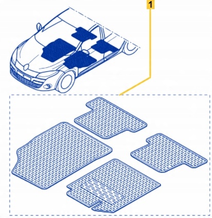 

Dywaniki gumowe Renault Megane III Oe 7711425284