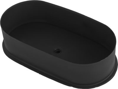 Černý odkapávač ovál kouřový komín 100/220 2 mm