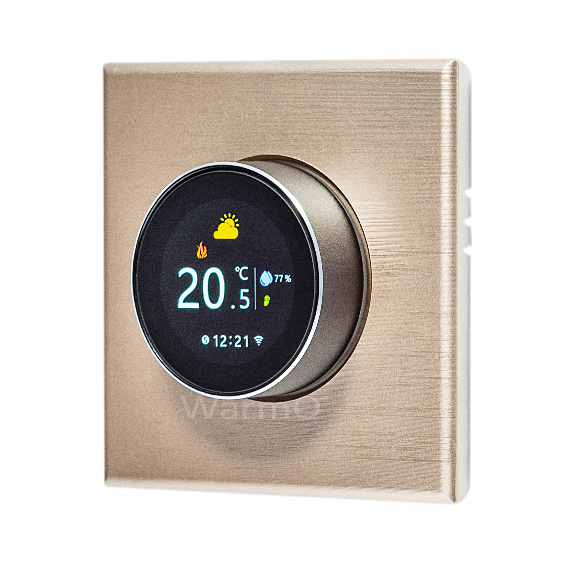 Pokojový Regulátor Teploty WarmO B70g Wifi Termostat Zlatý Brúsený