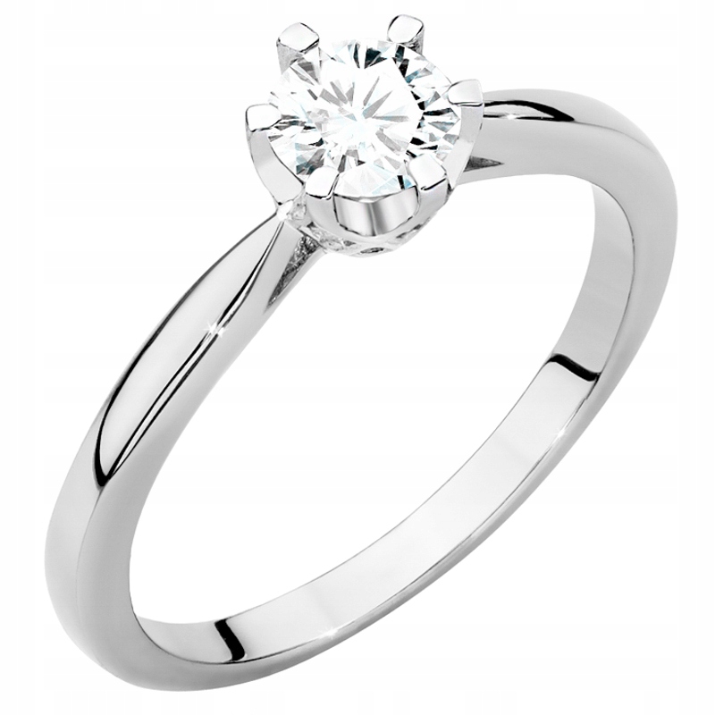 Piękny Złoty Pierścionek 585 z Brylantem 0,56ct