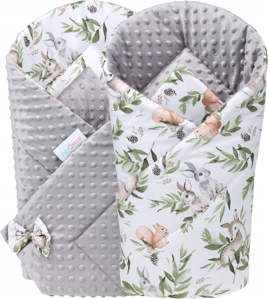 

Babymam Rożek Becik Niemowlęcy Otulacz Minky 80x80