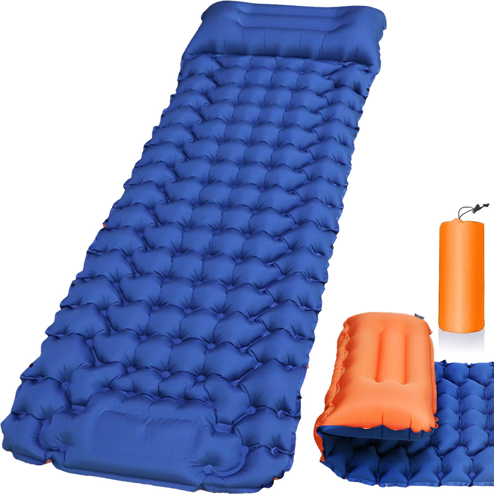 Samonafukovací podložka Ultralehká Matrace Turistický nafukovací nylon s polštářkem