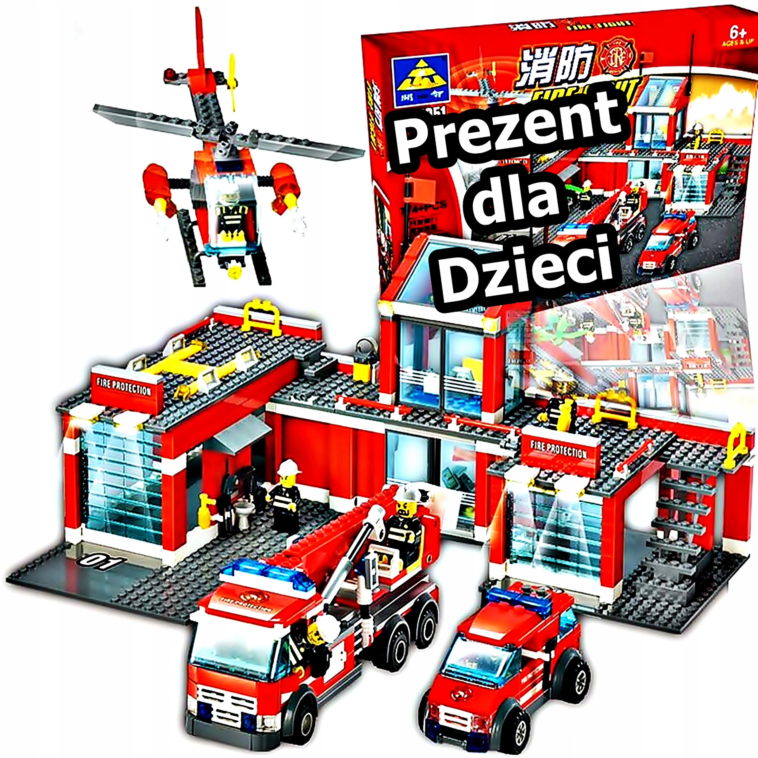 

Klocki straż pożarna Remiza Strażacka 774 el Grati