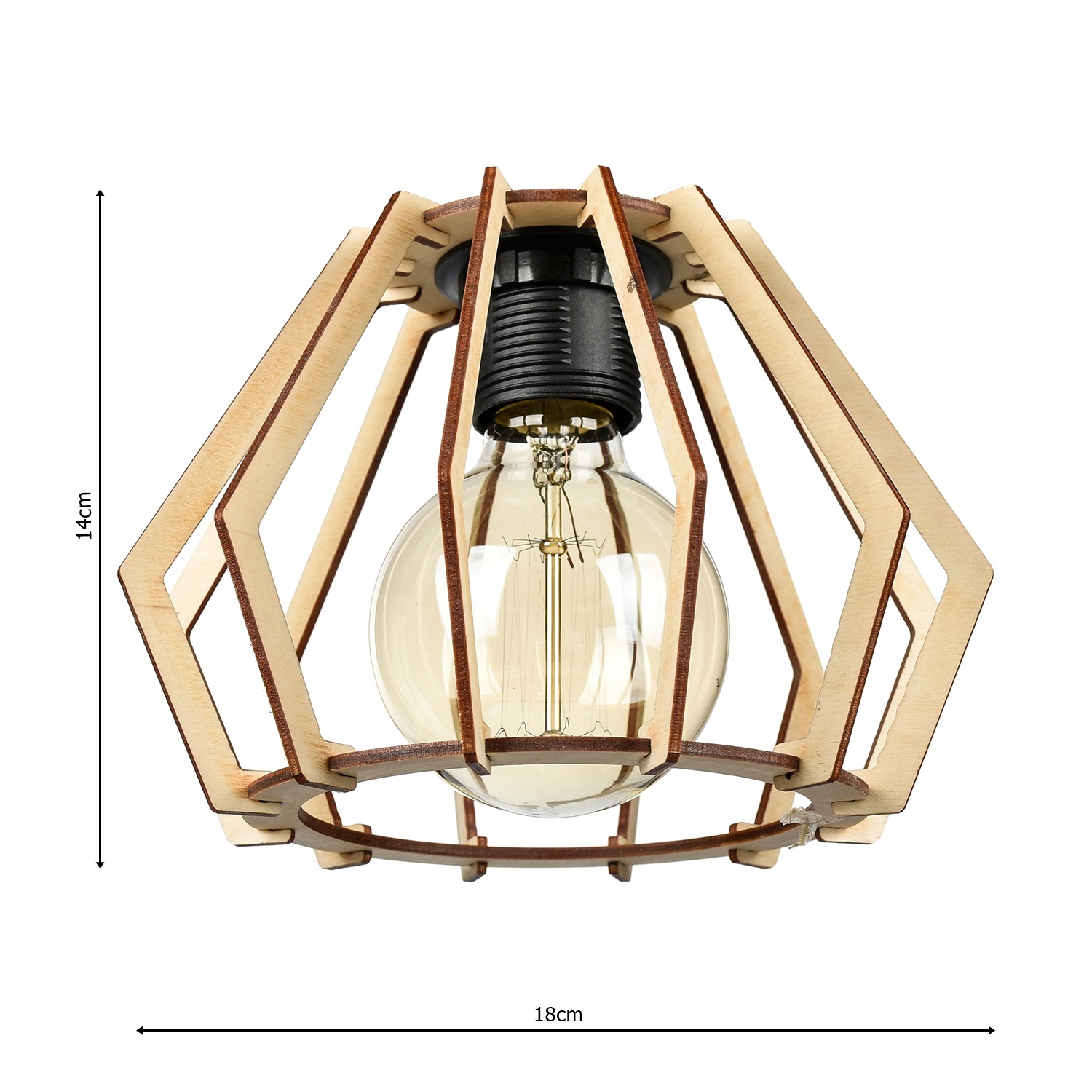 Pakabinamas šviestuvas Šviestuvas mediniai gaubtai LED ilgis / aukštis 70 cm