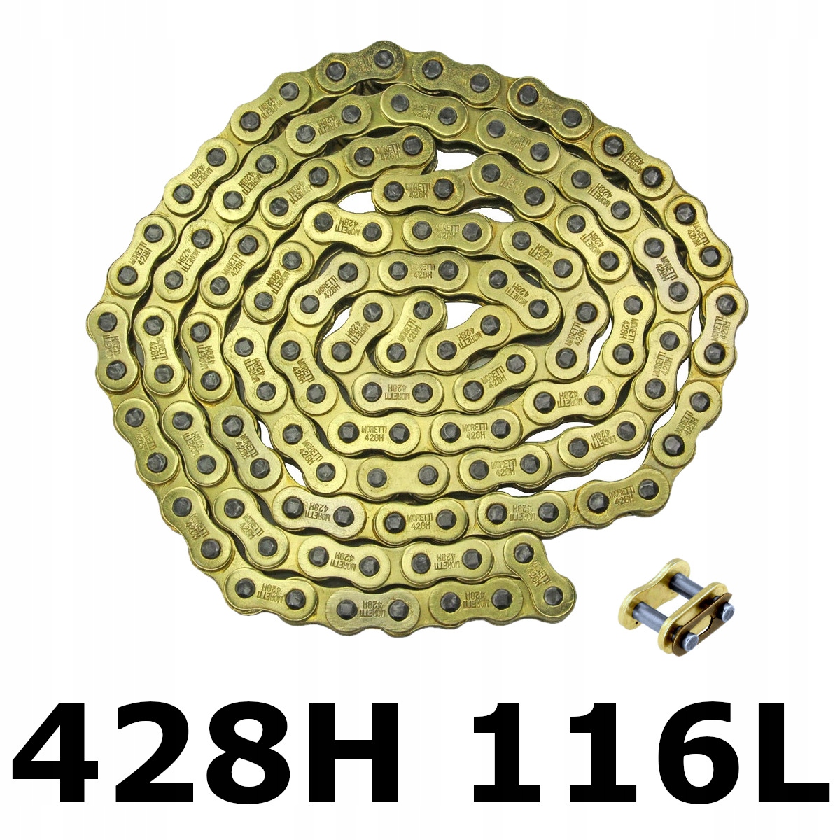 Łańcuch Napędowy Wzmocniony 428H Złoty Gold Atv Quad Bashan Shineray Eagle