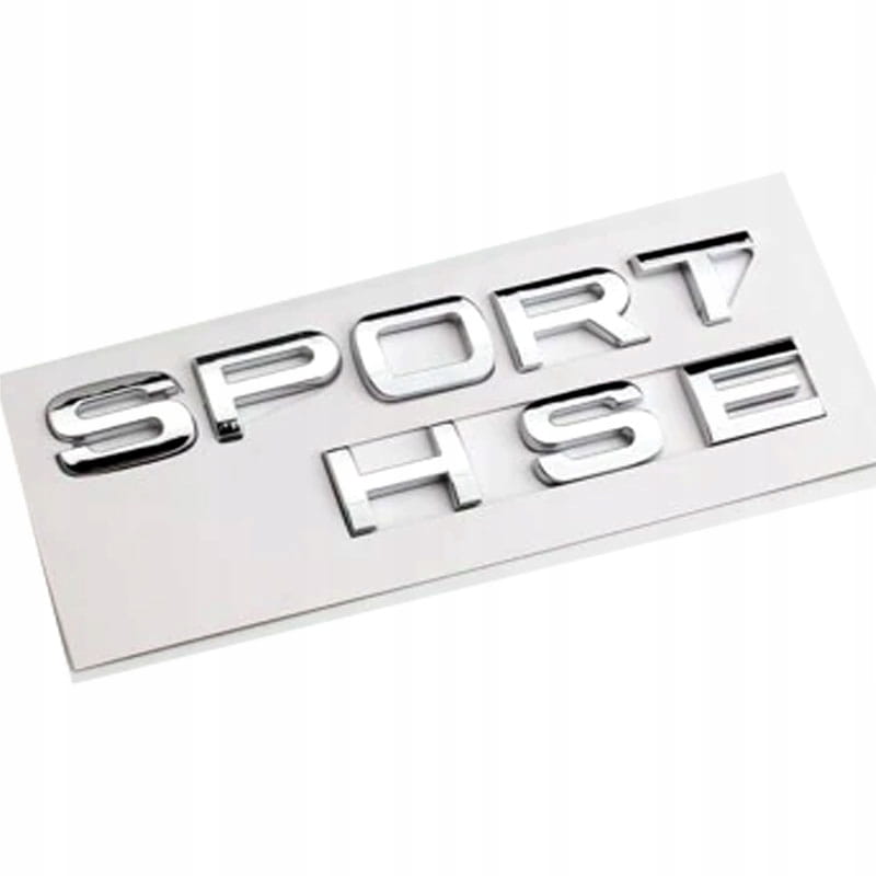 Znaczek Naklejany Naklejka Przylepny Napis Hse Sport Chrom Srebrny