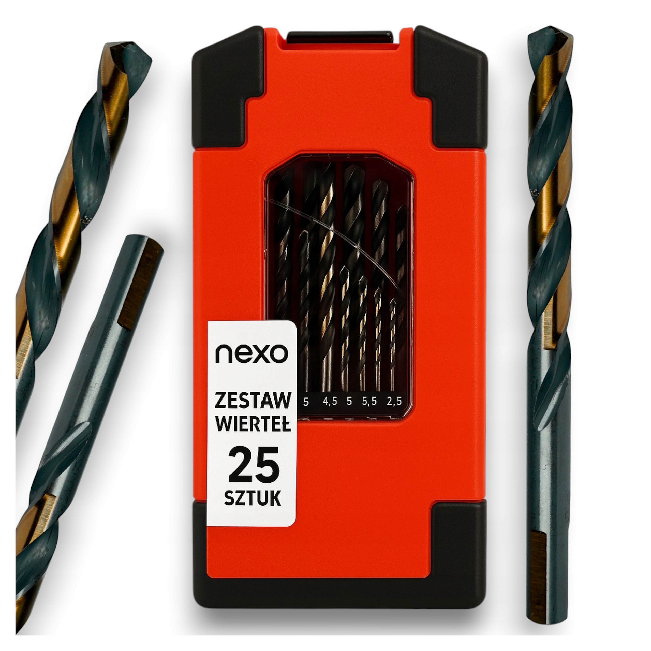 Zestaw Wiertła 25 Sztuk Wiertło Do Metalu Szlifowane Z Utwardzonej Stali