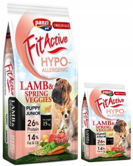 Levně Fit Active Dog Hypoallergenic Puppy & Junior Lamb Monoproteinová 15 kg 4 kg