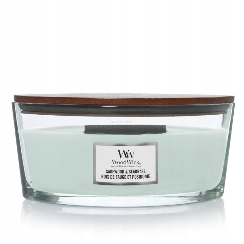 WoodWick Svíčka Elipsa Sagewood & Seagrass