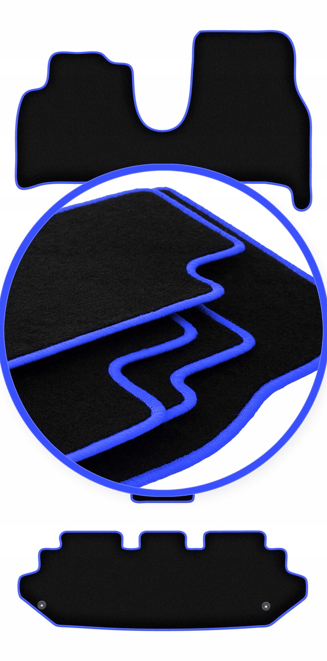 Koberčeky Carlux-blue pre: Fiat Ulysse II 7 osôb 2002-2010